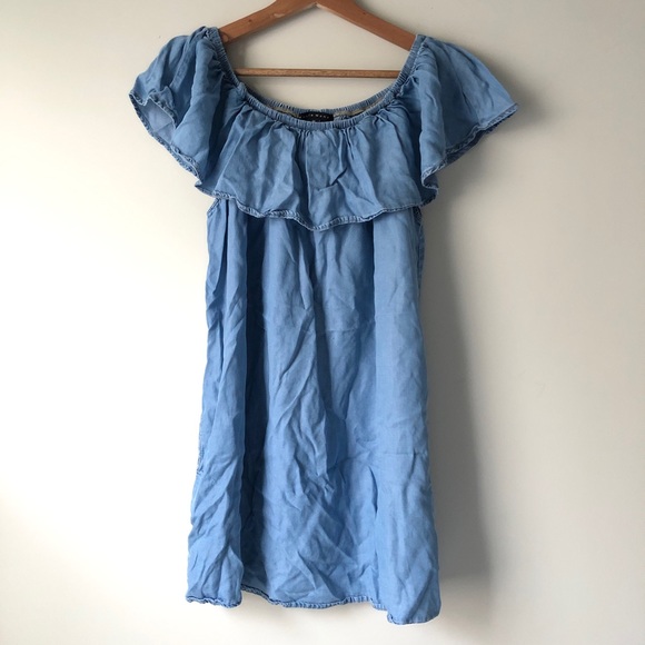 haute monde denim dress Haute monde: Tye dyed denim mini dress 10